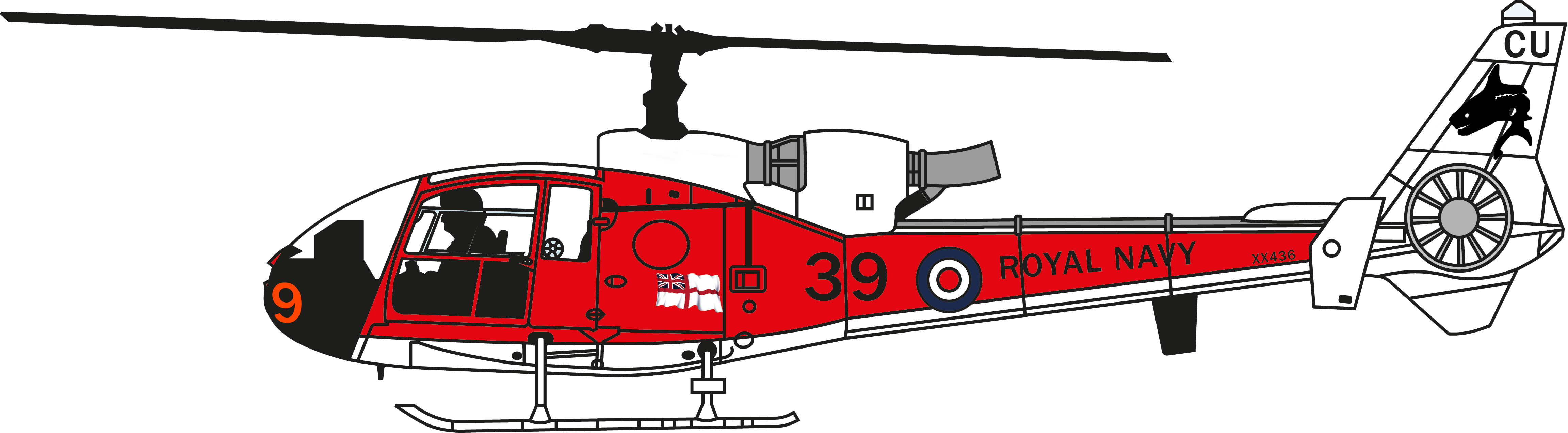 Colour Slide Royal Navy Gazelle HT2 ZB646 Aviation Aircraft Farnborough 9.90 
