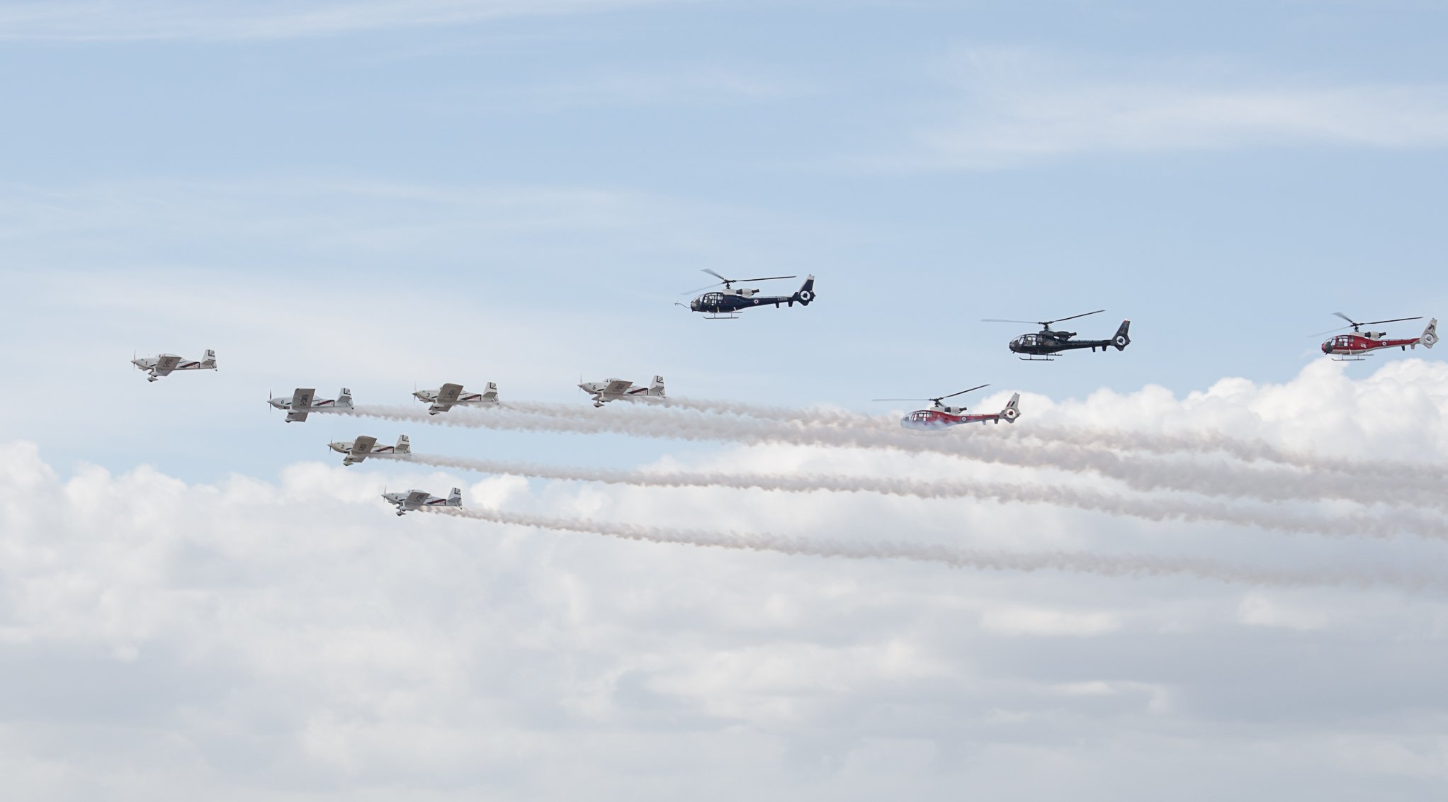 a sky full of aircraft